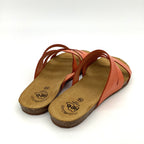 SANDALE PANTOLETTE VAQUETILLA - orange