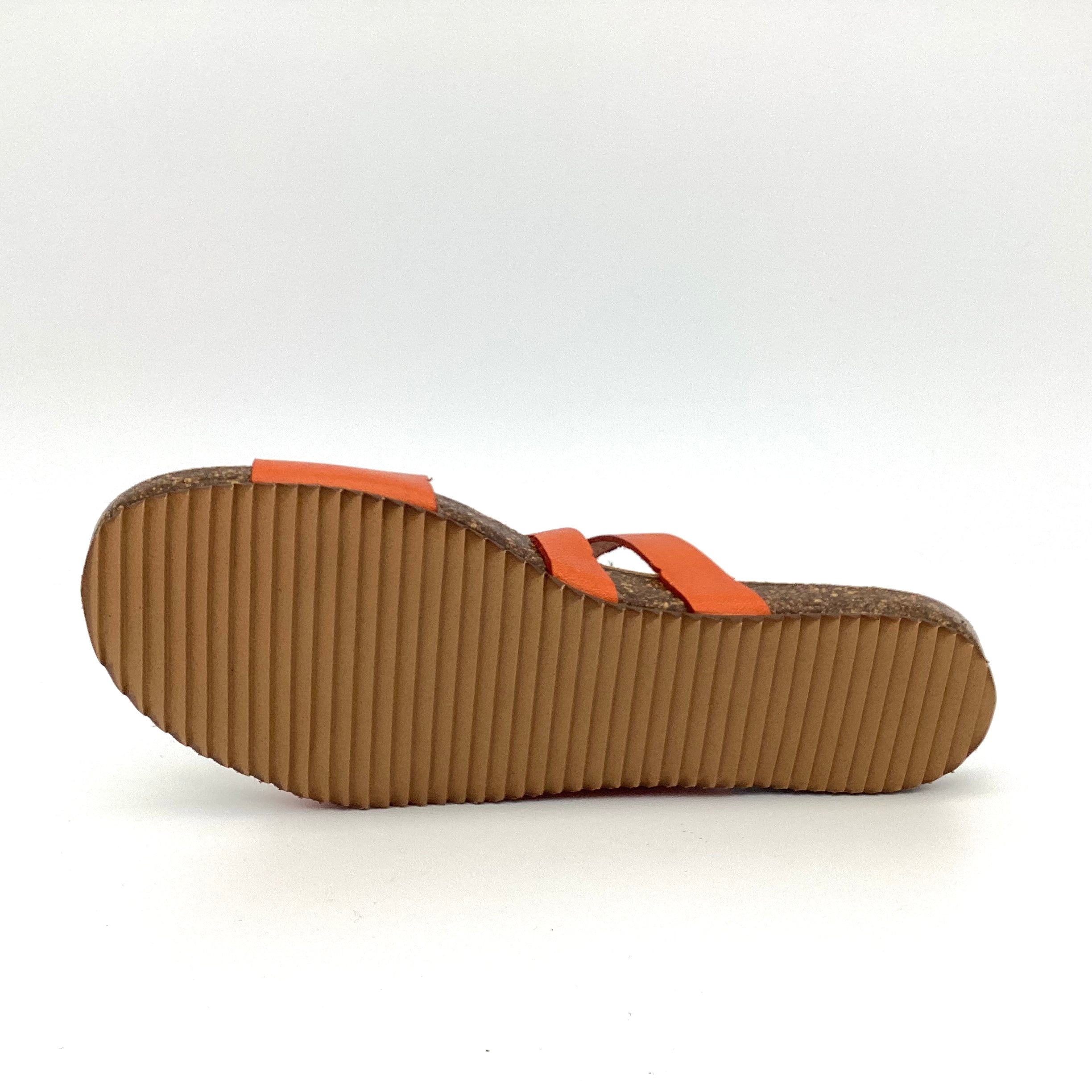 SANDALE PANTOLETTE VAQUETILLA - orange