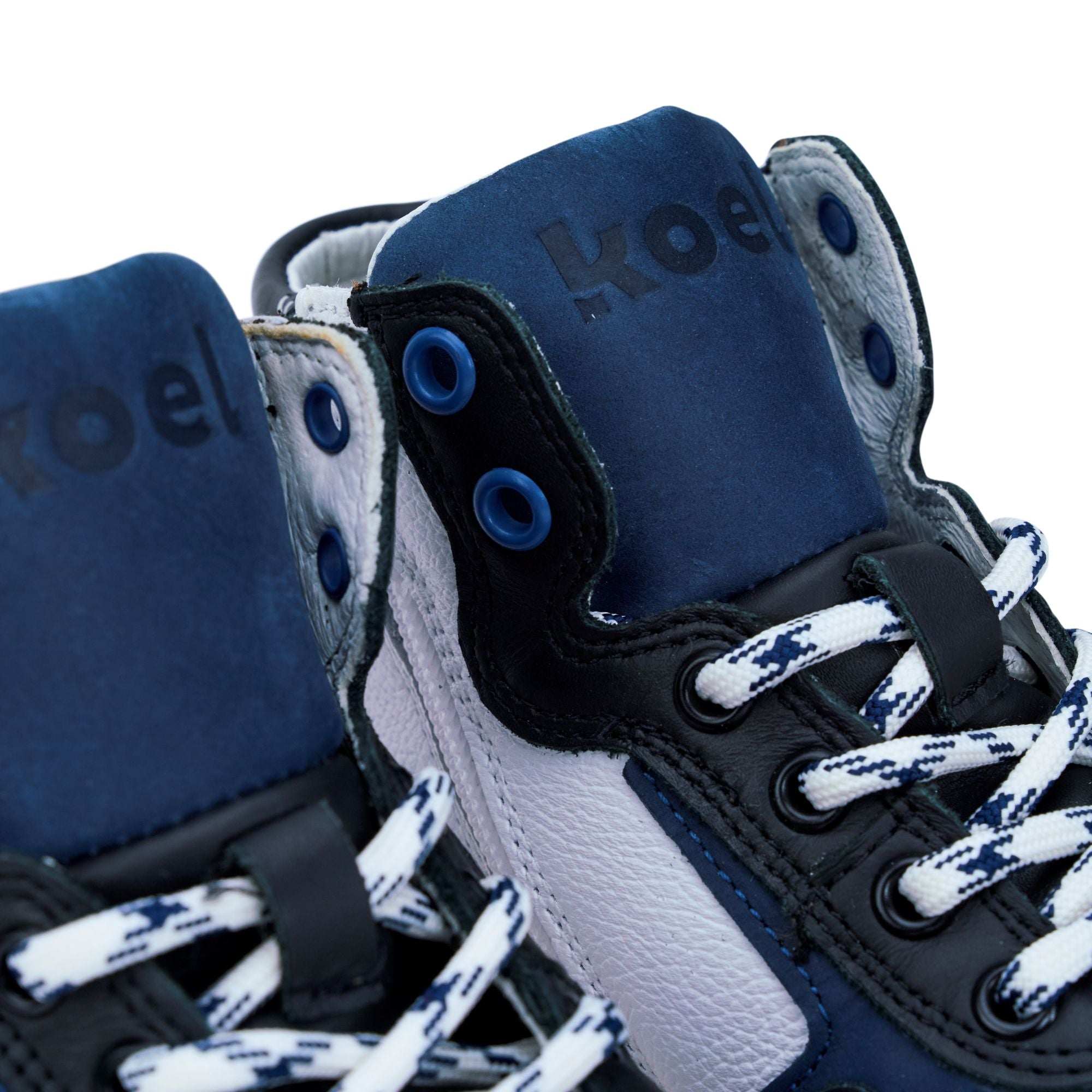 SNEAKER DANISH I NAPPA blau - weiß