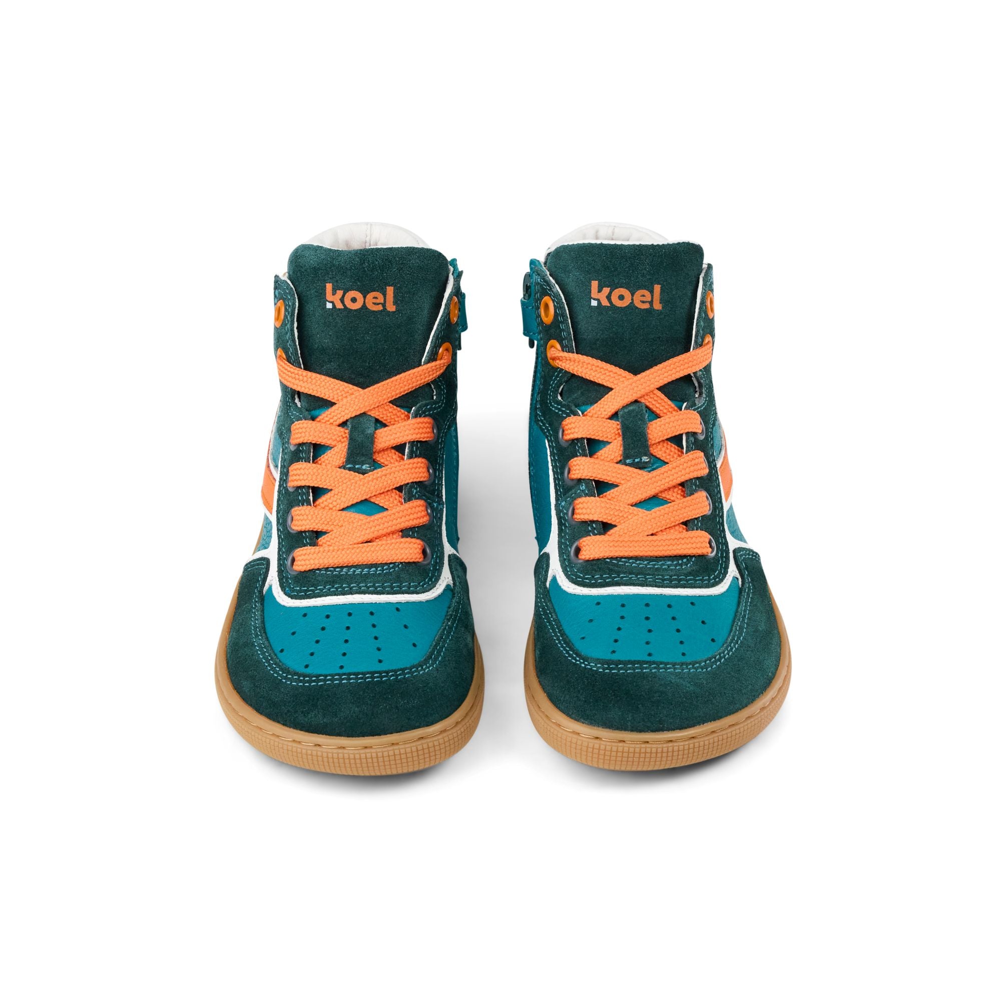 SNEAKER DANISH I NAPPA türkis-orange