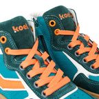 SNEAKER DANISH I NAPPA türkis-orange