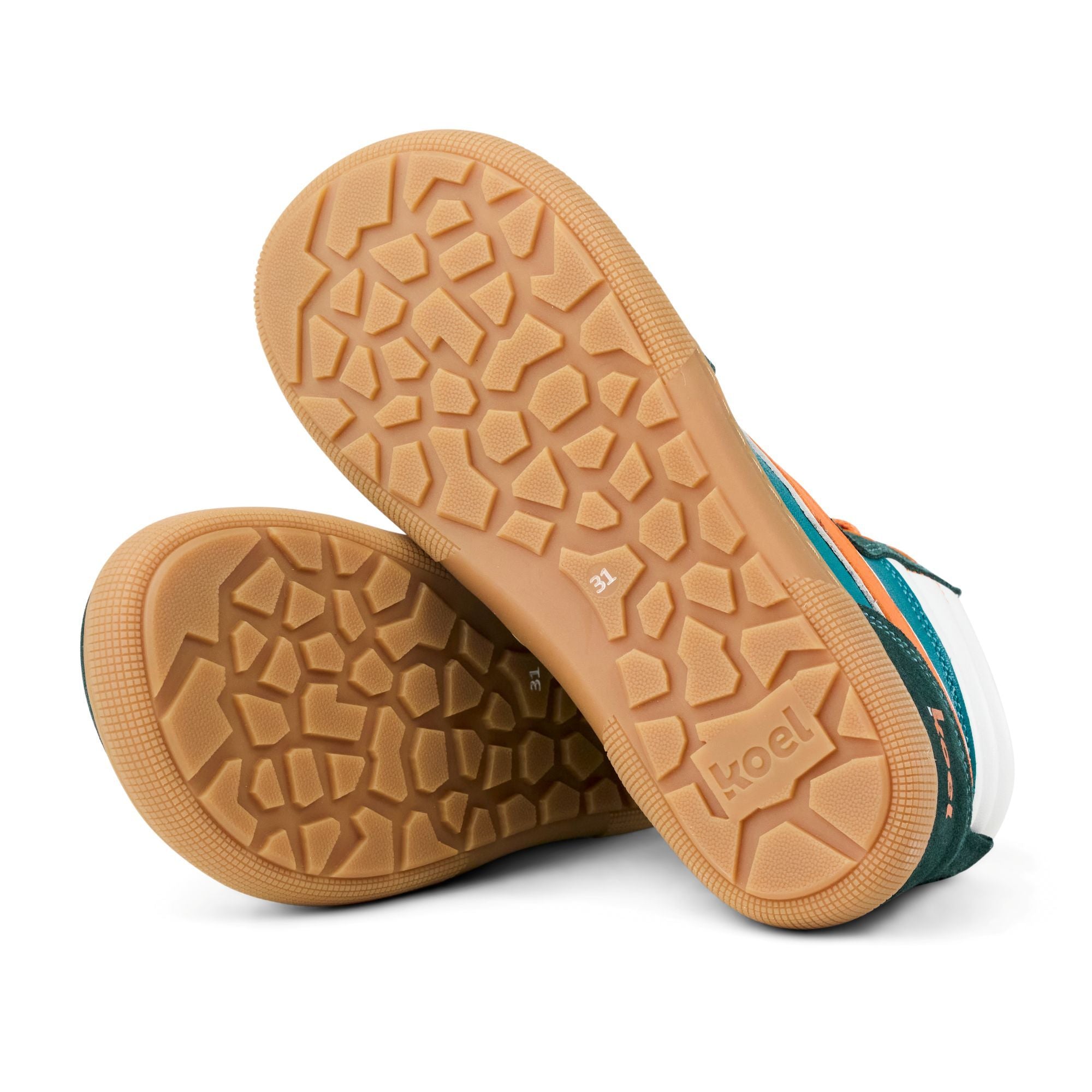 SNEAKER DANISH I NAPPA türkis-orange