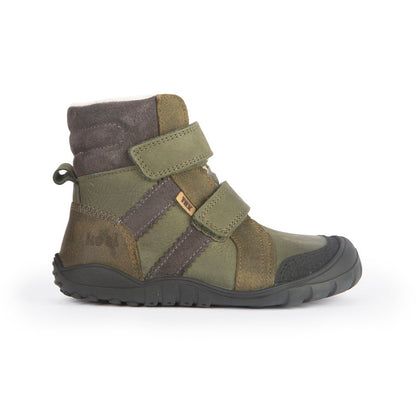 WINTER BOOT BAREFOOT HYDRO TEX MILO I WOLLE - khaki