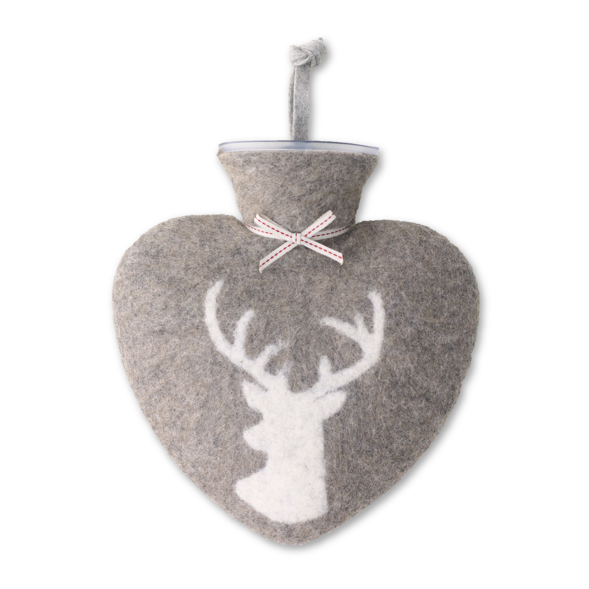 WÄRMFLASCHE HERZ I PLATZHIRSCH - cashmere