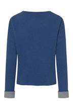 PULLOVER NICOLETTA I WOLLWALK - BAUMWOLLE blau