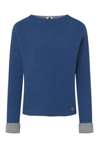 PULLOVER NICOLETTA I WOLLWALK - BAUMWOLLE blau