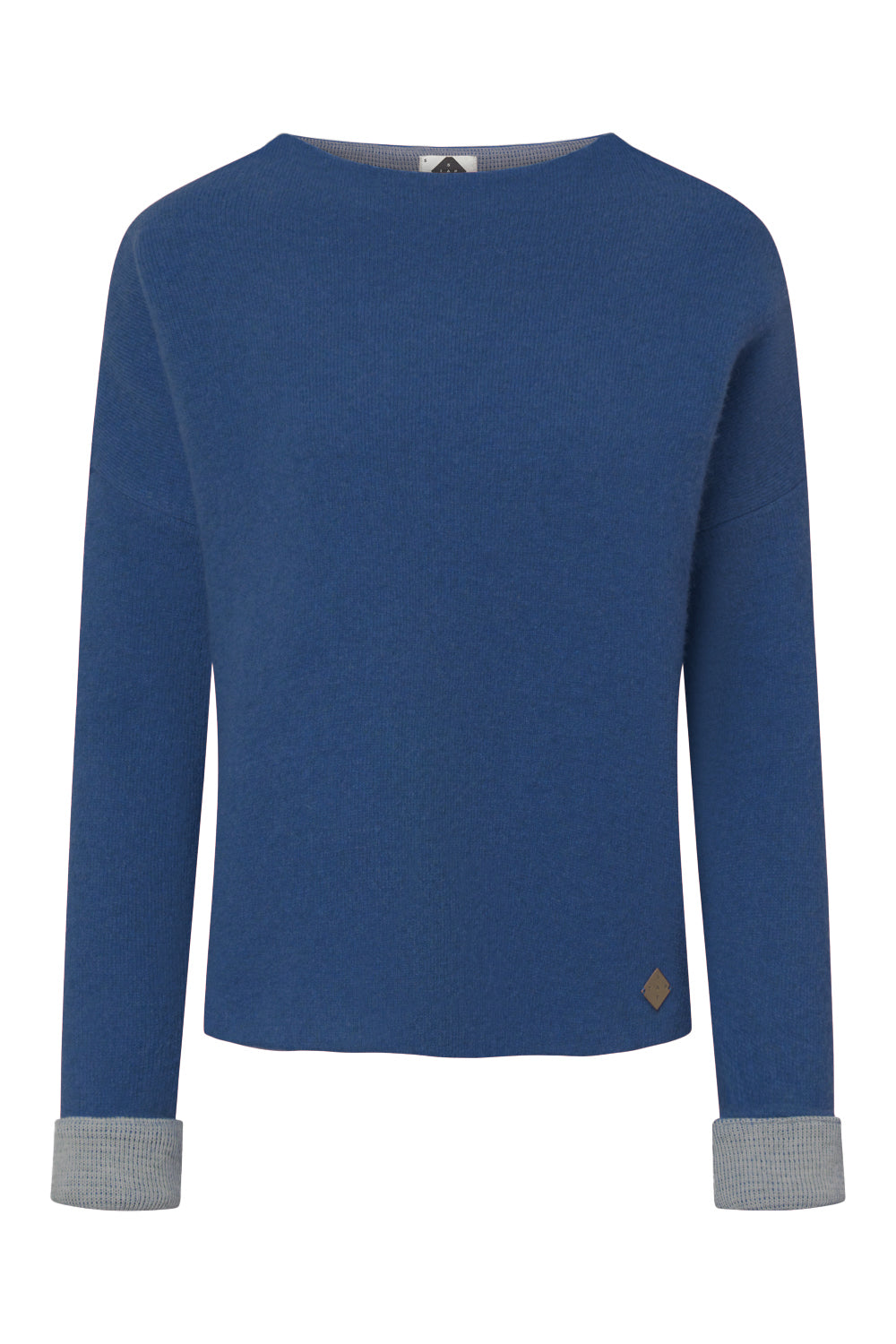 PULLOVER NICOLETTA I WOLLWALK - BAUMWOLLE blau
