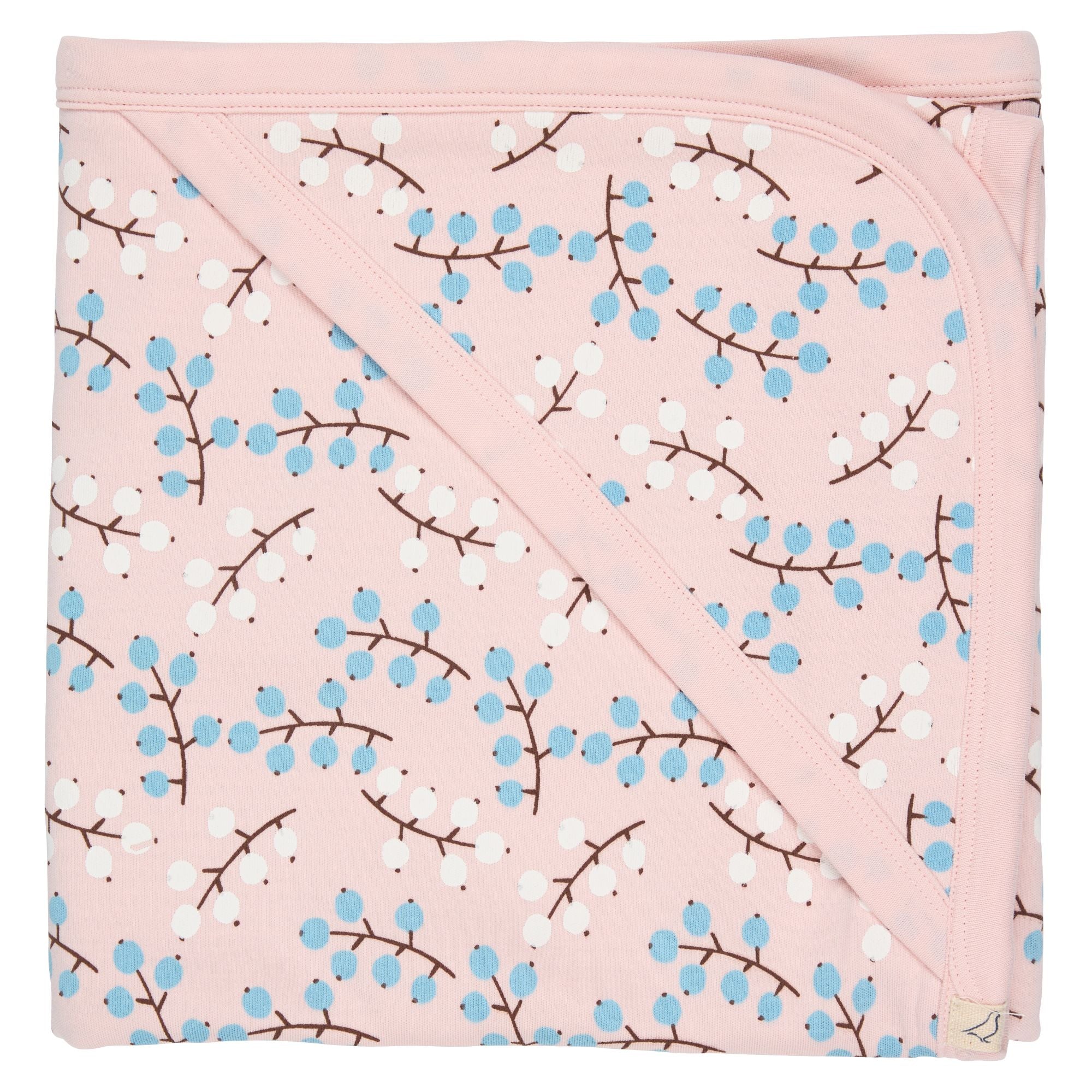 BABYDECKE MIT KAPUZE - WINTER BERRY - pink
