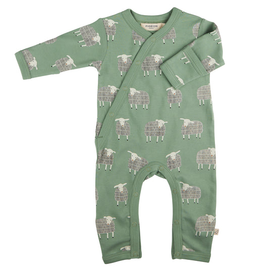 STRAMPLER KIMONO ROMPER I BW-SCHAF