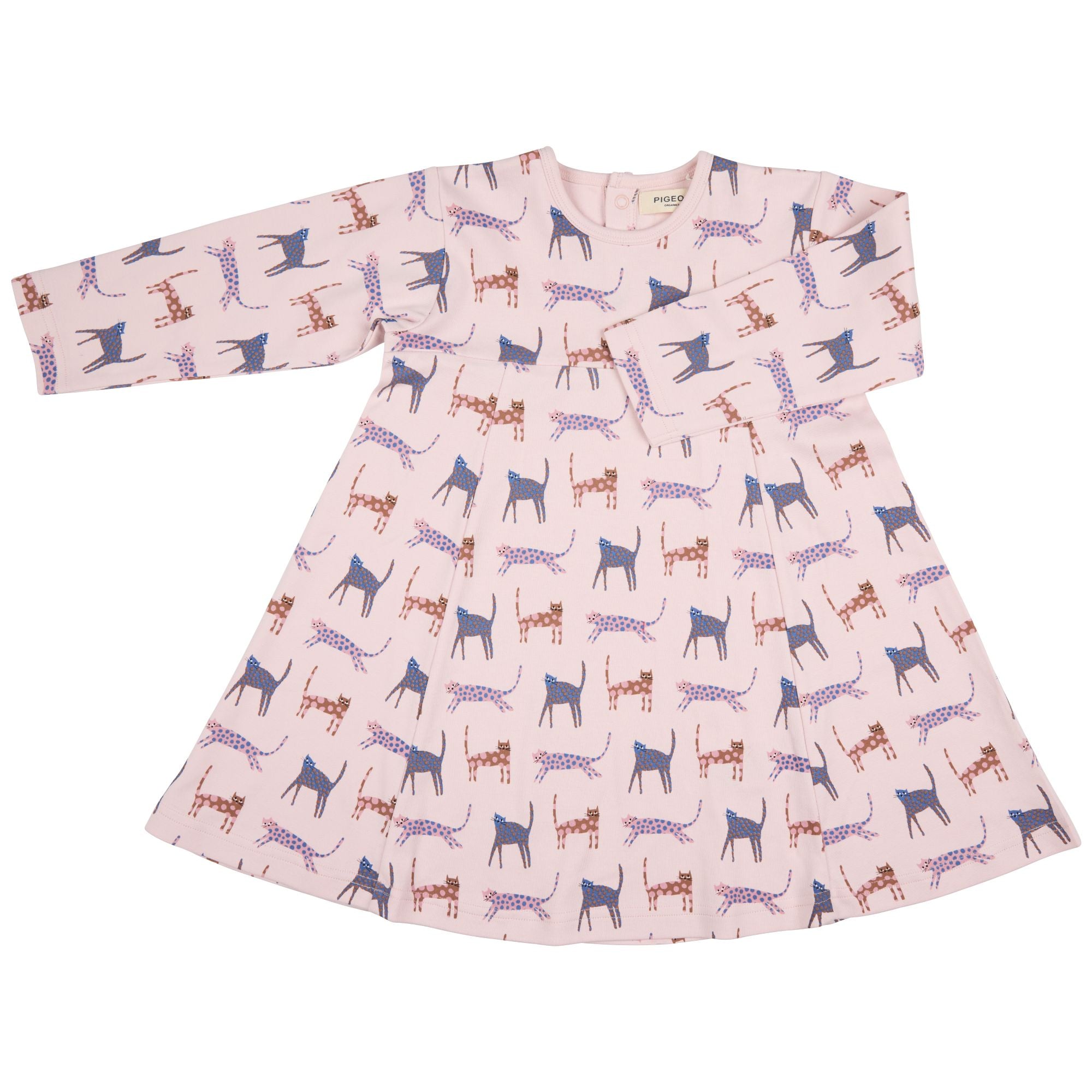 KLEID JERSEY I SKATER DRESS CATS - pink