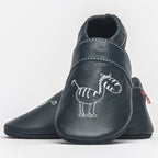 KRABBELSCHUH ZEBRA I LEDERSOHLE - navy