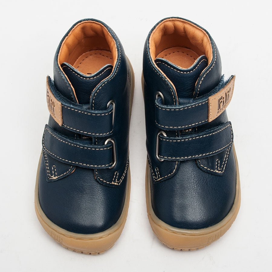 Kinder Barfußschuhe - Klettschuh - dunkelblau - Weite W