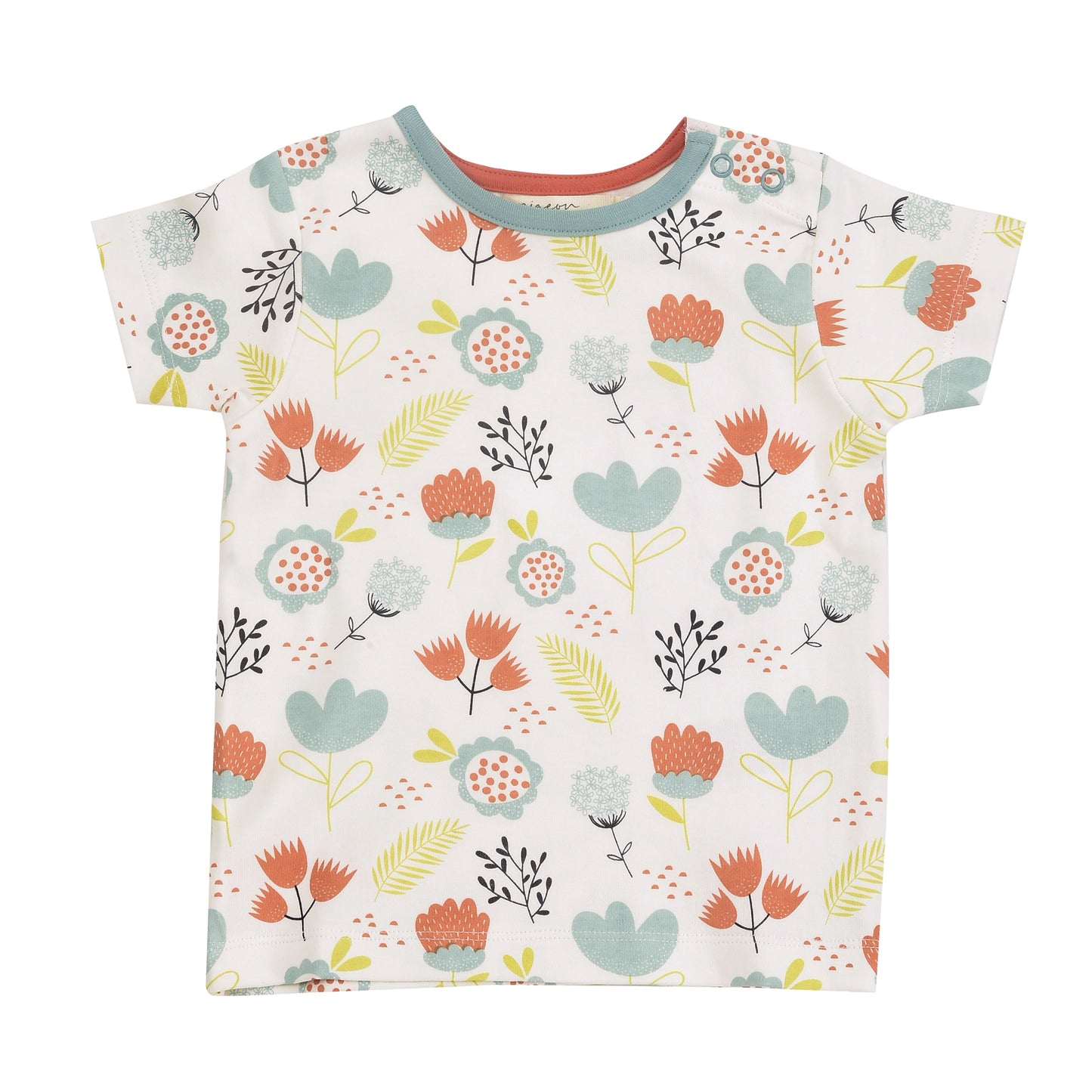 T- SHIRT KURZÄRMELIG I FLOWERS