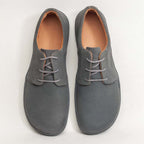SCHNÜRSCHUH PURE STYLE | VELOUR WAX grau - schwarz