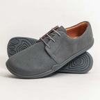 SCHNÜRSCHUH PURE STYLE | VELOUR WAX grau - schwarz