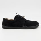 SCHNÜRSCHUH PURE STYLE | VELOUR WAX grau - schwarz