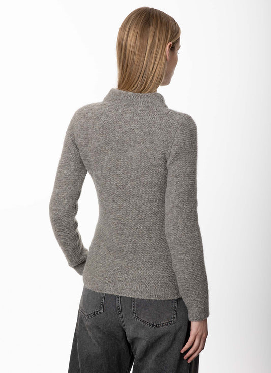 PULLOVER MOCK NECK I ALPAKA - WOLLE