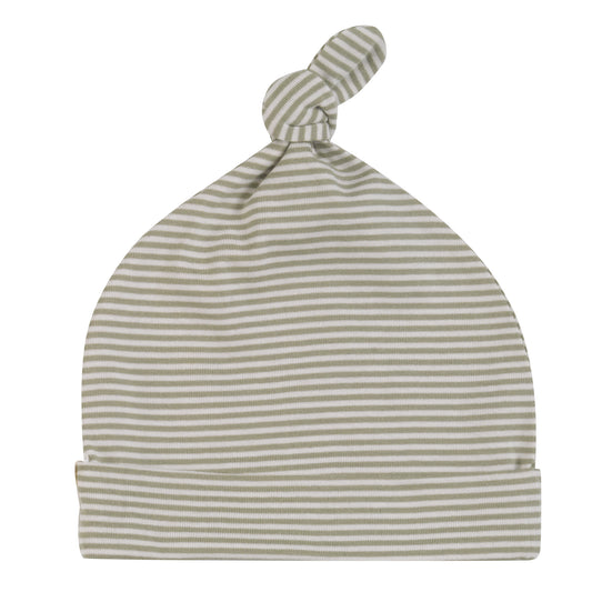 BABYMÜTZCHEN KNOTTED HAT FINE STRIPE