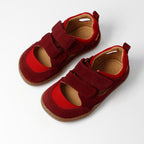SANDALE KAMMMOLCH | LEDER & TEXTIL - blau, rot, grün